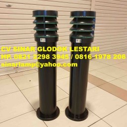 Lampu Pilar Taman 80cm Black 6624
